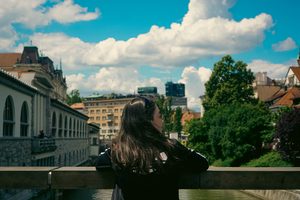 Ammo overlooking the beautiful city of Ljubljana