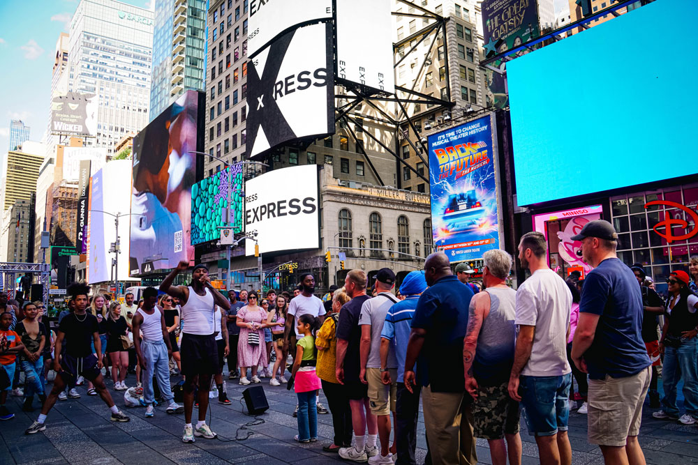 Bboys Times Square show New York