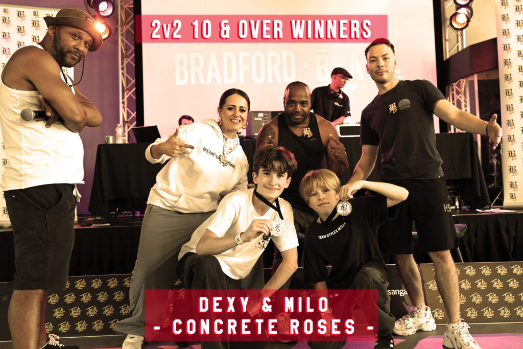Bradford Brawl 2025 2v2 10 and over winners Concrete Roses